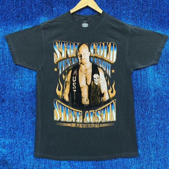 WWE Legends Stone Cold Steve Austin “Texas Venom 100% Pure Rattlesnake” T-Shirt - Picture 1 of 4